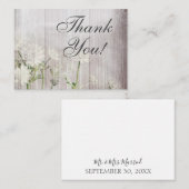 Rustieke Floral Modern Dank je wel Kaart Notitiekaartje (Voorkant / Achterkant)