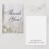 Rustieke Floral Modern Dank je wel Kaart V2 Notitiekaartje (Voorkant / Achterkant)