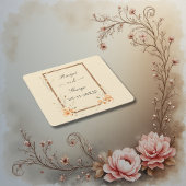 Rustieke Floral Neutral Wedding Kartonnen Onderzetters