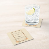 Rustieke Floral Neutral Wedding Kartonnen Onderzetters (Insitu)