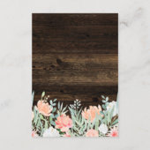 Rustieke Floral Romance | Details bruiloft gast Informatiekaartje (Achterkant)