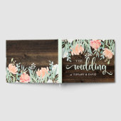 Rustieke Floral Romance | Hout en Waterverf Gastenboek (Volledig)