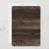 Rustieke Floral Romance krans | Bruiloft Kaart (Achterkant)