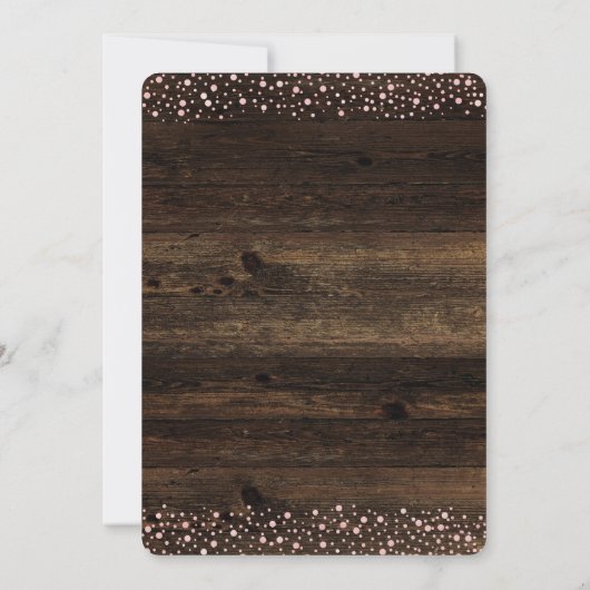 Rustieke Floral Romance krans | Bruiloft Kaart (Achterkant)