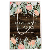 Rustieke Floral Romance | Waterverf bruiloft Medium Cadeauzakje (Voorkant)