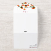 Rustieke Floral Scandinavische folk-geïnspireerde All In One Uitnodiging (Buiten)