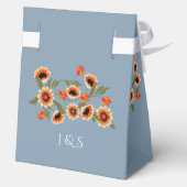 Rustieke Floral Scandinavische folk-geïnspireerde  Bedankdoosjes (Achterkant)