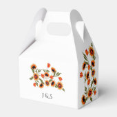 Rustieke Floral Scandinavische folk-geïnspireerde Bedankdoosjes (Achterkant)