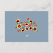 Rustieke Floral Scandinavische folk-geïnspireerde Informatiekaartje (Achterkant)