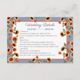 Rustieke Floral Scandinavische folk-geïnspireerde  Informatiekaartje