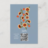 Rustieke Floral Scandinavische folk-geïnspireerde  Informatiekaartje (Achterkant)