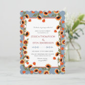 Rustieke Floral Scandinavische folk-geïnspireerde Kaart (Staand voorkant)