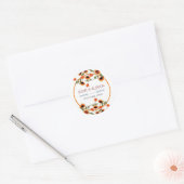 Rustieke Floral Scandinavische folk-geïnspireerde  Ronde Sticker (Envelop)