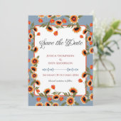 Rustieke Floral Scandinavische folk-geïnspireerde Save The Date (Staand voorkant)