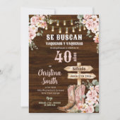 Rustieke Floral Se Buscan volwassen vrouw verjaard Kaart (Voorkant)