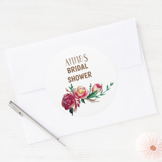 Rustieke Floral Vrijgezellenfeest Sticker (Envelop)