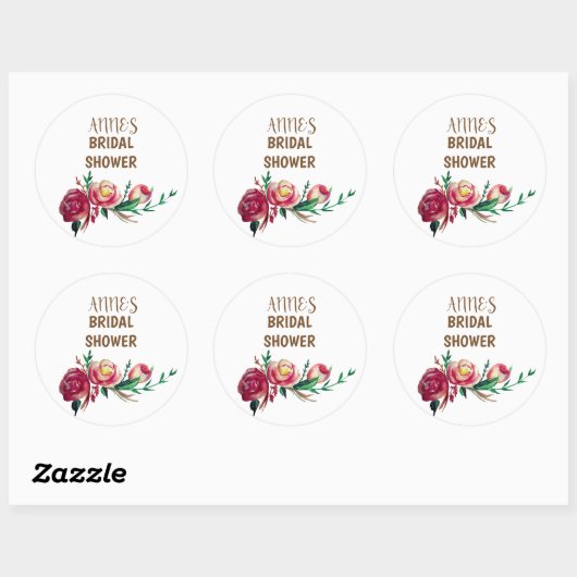Rustieke Floral Vrijgezellenfeest Sticker (Vel)