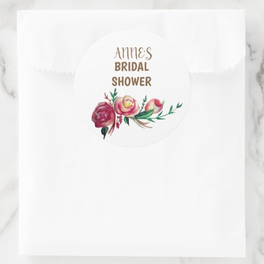 Rustieke Floral Vrijgezellenfeest Sticker (Tas)