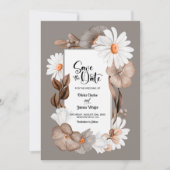 Rustieke Floral Wedding Save the Date (Voorkant)