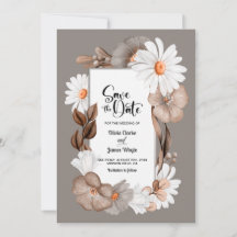 Rustieke Floral Wedding Save the Date