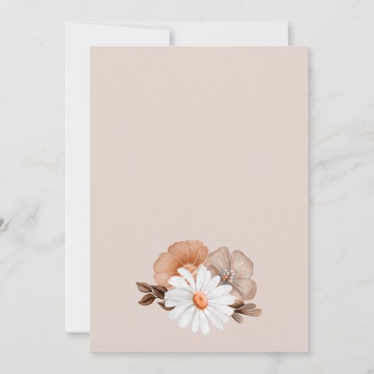 Rustieke Floral Wedding Save the Date (Achterkant)