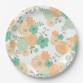 Rustieke floral Wegwerp Party Papier Bord (Voorkant)
