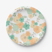 Rustieke floral Wegwerp Party Papier Bord (Voorkant)