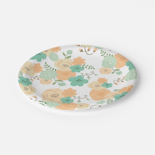 Rustieke floral Wegwerp Party Papier Bord (Gekanteld)