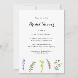 Rustieke Floral Wildflower Elegant Vrijgezellenfee Kaart