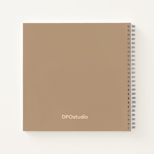 Rustieke Florals Monogram Initiaal Aangepast Notitieboek (Achterkant)