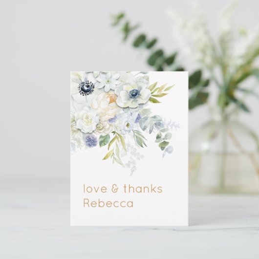 Rustieke Florals Verjaardag Informeel Dank u Briefkaart (Staand voorkant)