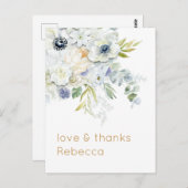 Rustieke Florals Verjaardag Informeel Dank u Briefkaart (Voorkant / Achterkant)