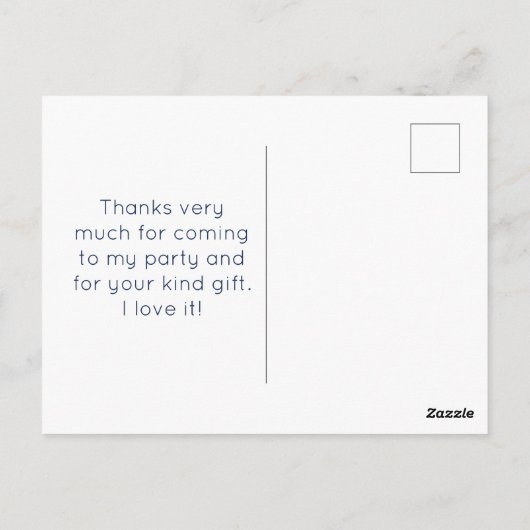 Rustieke Florals Verjaardag Informeel Dank u Briefkaart (Achterkant)