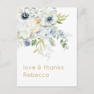 Rustieke Florals Verjaardag Informeel Dank u Briefkaart