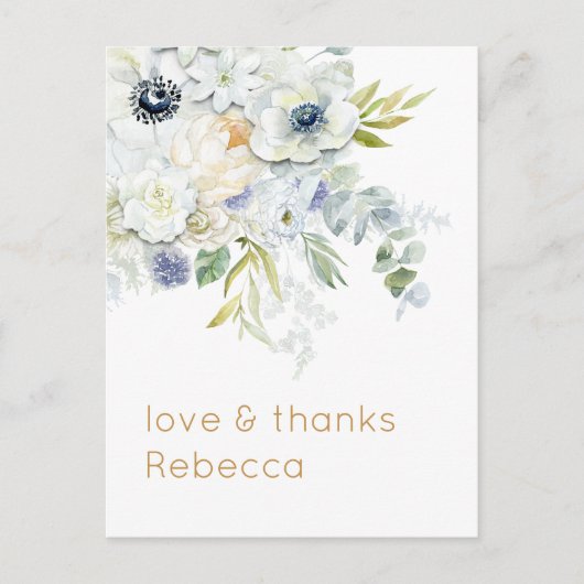 Rustieke Florals Verjaardag Informeel Dank u Briefkaart (Voorkant)