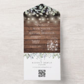Rustieke Foliage Metselwerkpotten Lichten QR Code  All In One Uitnodiging (Binnen)