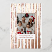 Rustieke Folie Folie Kerst Kaarten Sjabloon Vakant (Voorkant)