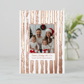 Rustieke Folie Folie Kerst Kaarten Sjabloon Vakant (Staand Voorkant)