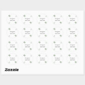 Rustieke Folk Groene Ronde Sticker (Vel)