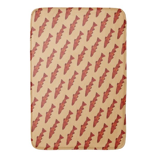 Rustieke forel badmat (Voorkant Verticaal)