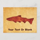 Rustieke forel briefkaart (Voorkant)