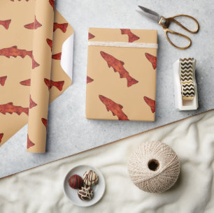 Rustieke forel cadeaupapier
