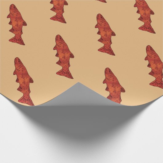 Rustieke forel cadeaupapier (Hoek)