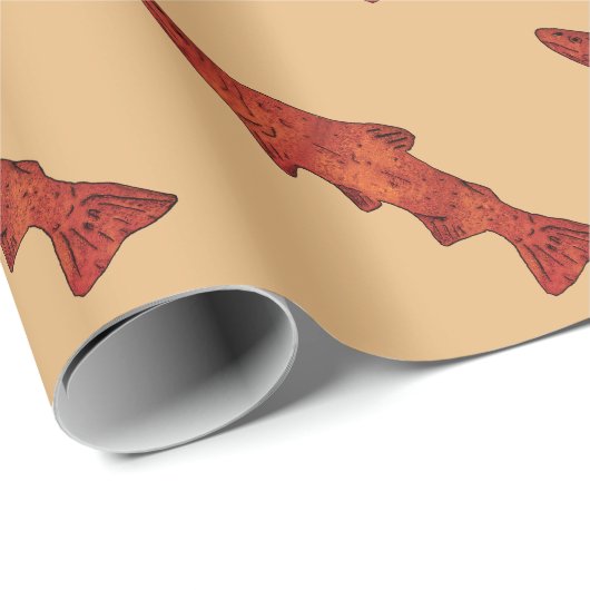 Rustieke forel cadeaupapier (Rol Hoek)