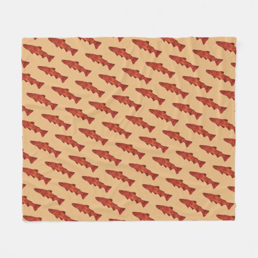 Rustieke forel fleece deken (Voorkant (Horizontaal))