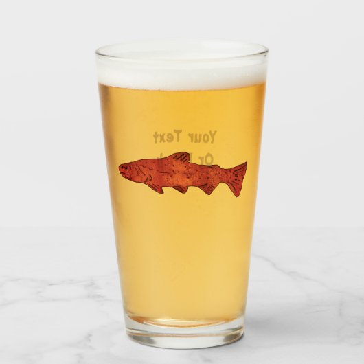 Rustieke forel glas (Voorkant gevuld)