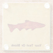 Rustieke forel glazen onderzetter (Achterkant)