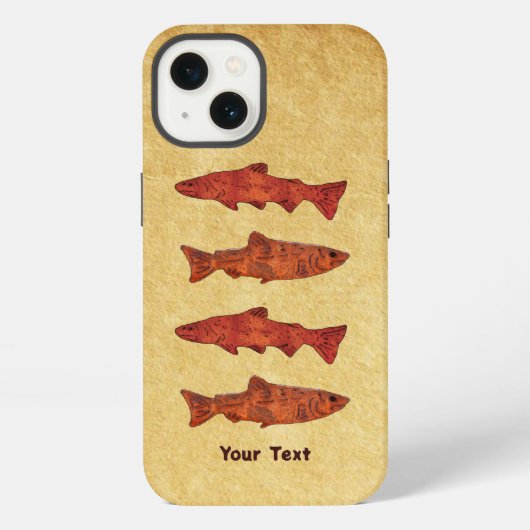 Rustieke forel iPhone hoesje (Achterkant)
