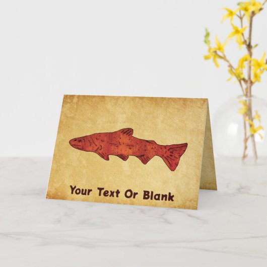 Rustieke forel kaart (Gele Bloem)