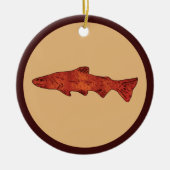 Rustieke forel keramisch ornament (Voorkant)